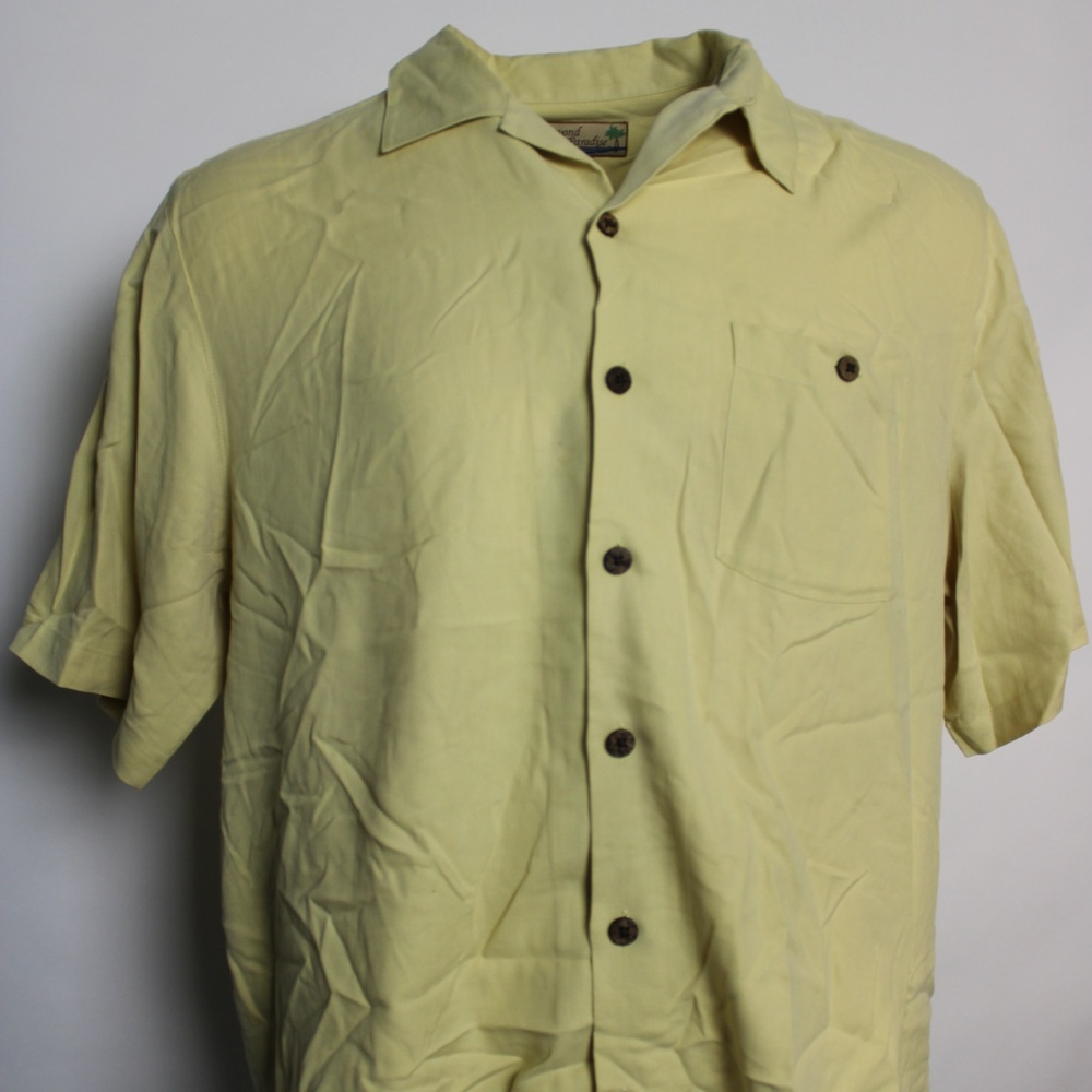 Beyond Paradise XL 100% Silk Button Front